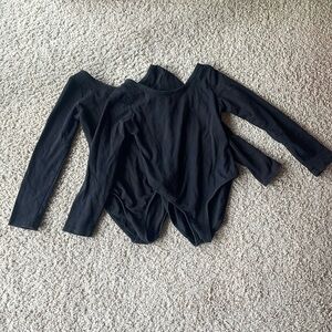 2 Black leotards little girl size 7/8